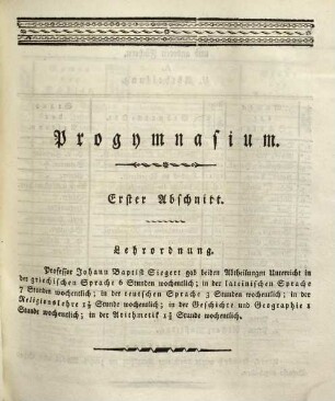 Jahres-Bericht von dem Königlichen Progymnasium zu Eichstätt im Regen-Kreise : bekannt gemacht bei der öffentlichen Preise-Vertheilung den .., 1821/22