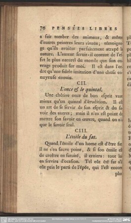 CIII. L´étoile du fat