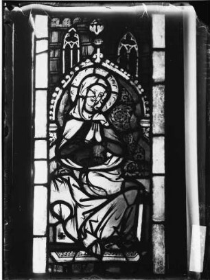 Karlsruhe Schloss - Badisches Landesmuseum Glasmalerei Madonna
