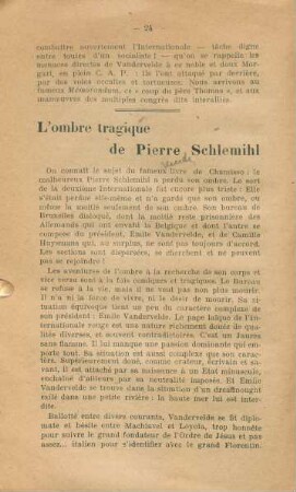 L'ombre tragique de Pierre Schlemihl