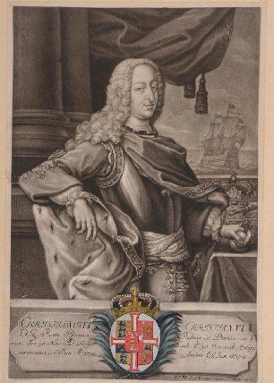 Bildnis von Christian VI. (1699-1746), König von Dänemark