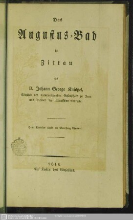 Das Augustus-Bad in Zittau