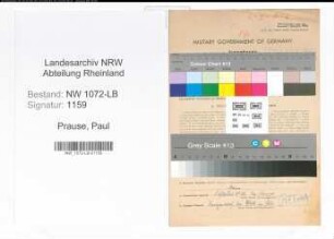 Entnazifizierung Paul Prause , geb. 10.02.1895 (Baecker)