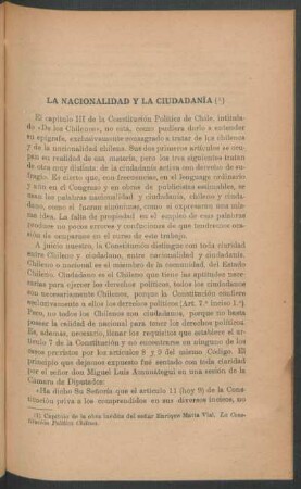 La nacionalidad y la ciudadanía