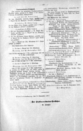 In nichtöffentlicher Sitzung. (141), 14. November 1917