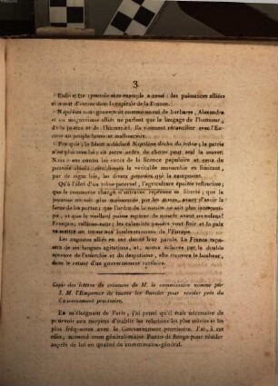 Extrait du Moniteur du Mardi 5 Avril. Actes Du Gouvernement Provisoire, Paris, le 4 avril 1814