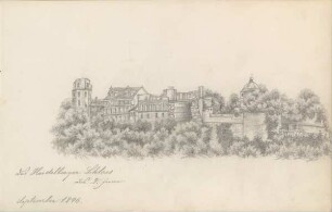Das Heidelberger Schloss aus der Ferne