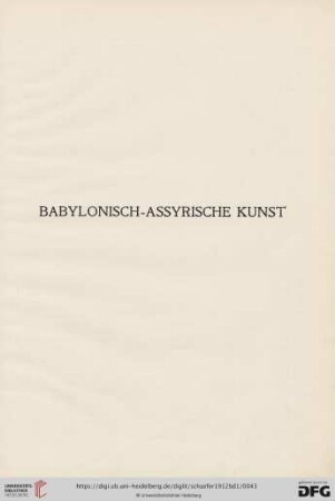 Babylonisch - Assyrische Kunst