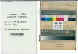 Entnazifizierung Bernhard Schulte-Pelkum , geb. 07.08.1905 (Konditormeister)