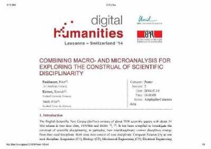 Combining macro- and microanalysis for exploring the construal of scientific disciplinarity