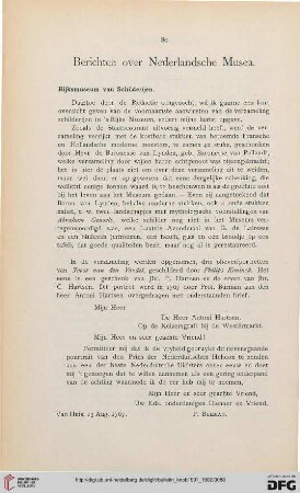 Berichten over Nederlandsche Musea