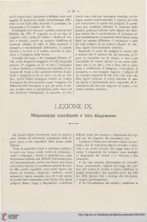 Lezione IX: Disposizioni coordinate e loro diagrammi