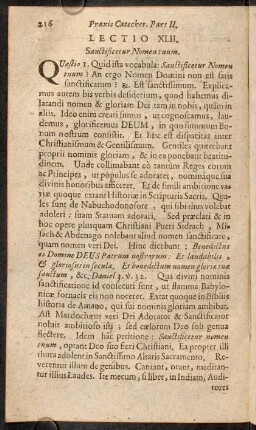 216-227, Lectio XLII. Sanctificetur Nomentuum. - Lectio XLIV. Continuatio hujus Materiae.