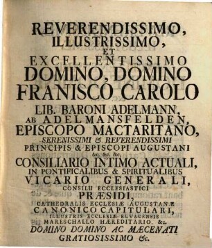 De Hierarchia Ecclesiæ Catholicæ Dissertationes Theologico-Historicæ : In Studio Generali Congregationis Benedictino-Bavaricæ Ad Exemptum Monasterium Priflingense Translato Cum Positionibus Ex Theologia Universa Disputationi Finali Expositæ