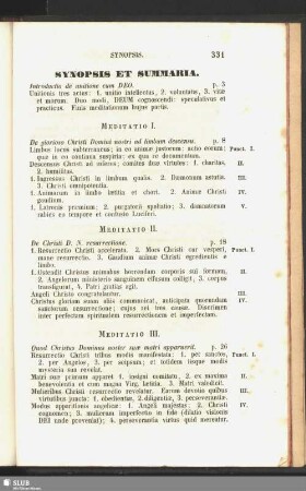 Synopsis Et Summaria