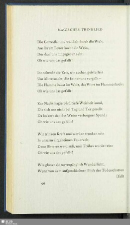 Magisches Trinklied