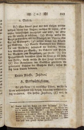 Dritte Klasse. Insekten.