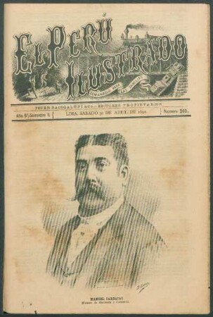 [Retrato de] Manuel Carbajal : Ministro de Hacienda y Comercio.