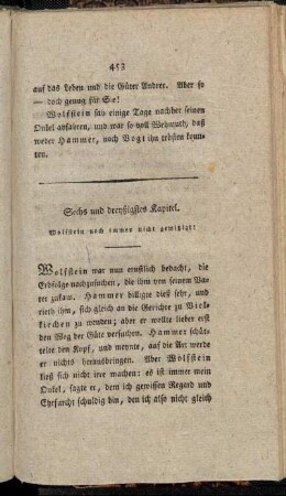 Sechs und dreyßigstes Kapitel. Wolffstein noch immer nicht gewitzigt!