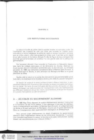 Chapitre VI: Les Institutions diocésaines