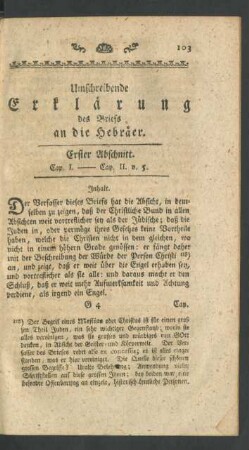 Umschreibende Erklärung des Briefs an die Hebräer