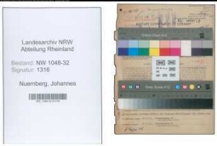 Entnazifizierung Johannes Nuernberg , geb. 05.06.1900 (Beamter)