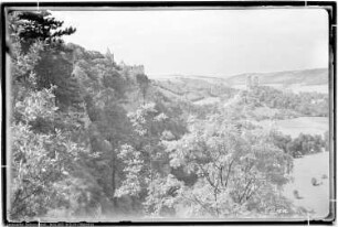Rudelsburg und Saaleck, Rudelsburg, Blick von der Brücke in Saaleck