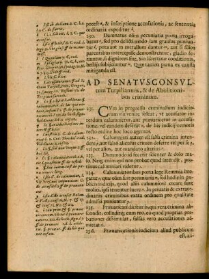 Ad Senatusconsultum Turpilianum, & de Abolitionibus criminum.