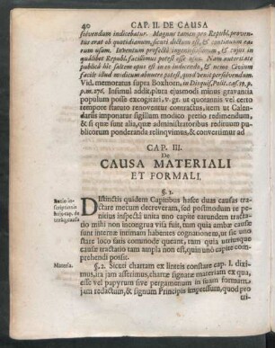 Cap. III. De Causa Materiali Et Formali.