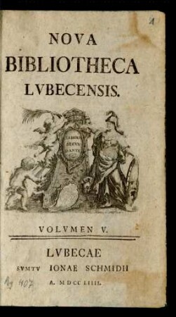 Volvmen 5: Nova Bibliotheca Lvbecensis