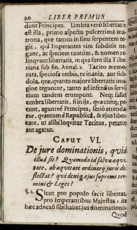 Caput VI. De jure dominationis, quid illud sit?
