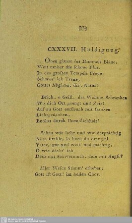 CXXXVII. Huldigung