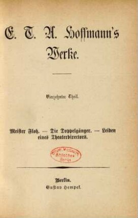 Theil 14: Meister Floh