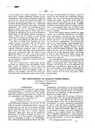 Das Lehrerseminar als deutsche höhere Schule : (eine Studie zur Seminarreform) ; (Schluß)