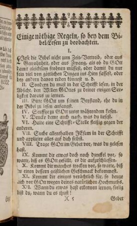 5r-5v, Einige noethige Regeln; Gebet