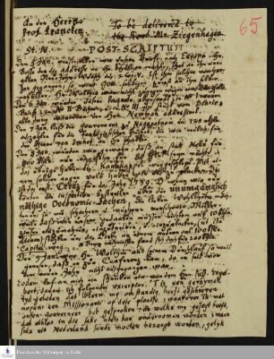 Tagebuch von Nikolaus Dal.