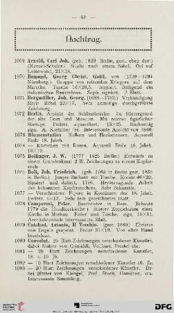 Nachtrag (Nr. 1069-1159)
