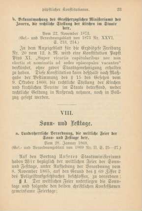 VIII. Sonn- und Festtage