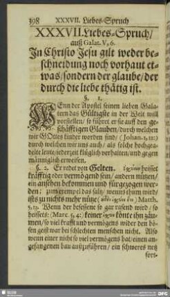 XXXVII. Liebes-Spruch, auß Galat. V, 6