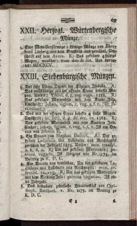 XXIII. Siebenbürgische Münzen.