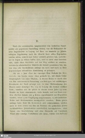 II. [Rückblick auf die 50 Jahre Heilanstalt in administrativer Hinsicht]