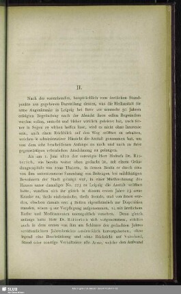 II. [Rückblick auf die 50 Jahre Heilanstalt in administrativer Hinsicht]