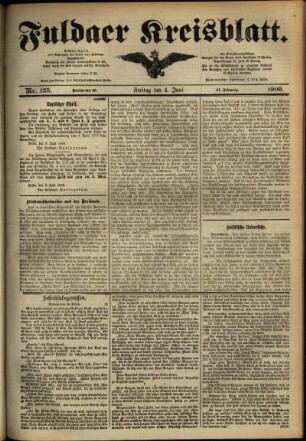 Ausgabe vom Freitag, den 04. Juni 1909.