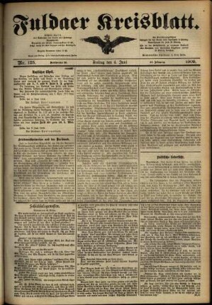 Ausgabe vom Freitag, den 04. Juni 1909.