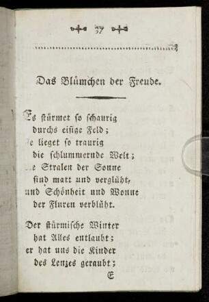 Das Blümchen der Freude