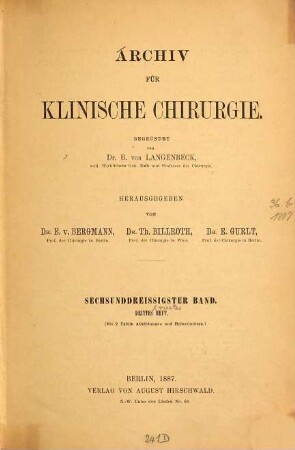 Archiv für klinische Chirurgie. 36. 1887, b