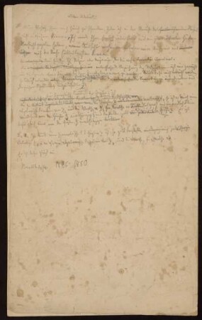 Briefentwurf von Bernhard Riemann an Richard Dedekind. o. O., o. D.