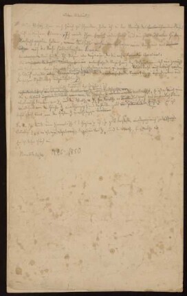 Briefentwurf von Bernhard Riemann an Richard Dedekind. o. O., o. D.