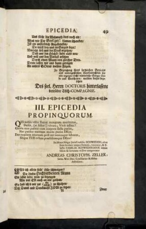 49-76, III. Epicedia Propinquorum