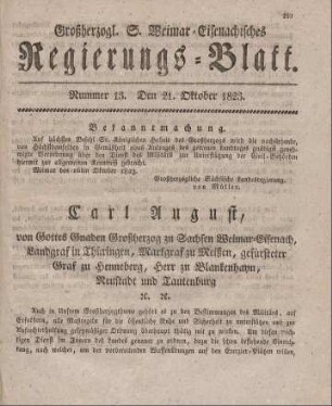 Nr. 13 : 21. Oktober 1823